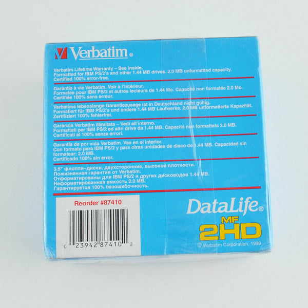 Verbatim DataLife MF 2HD High Density Formatted for IBM - New Package Of 10