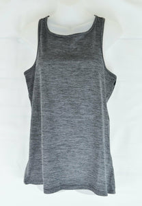 Gaiam Fitness Yoga Tank Top Charcoal Black Cutout Back Size Small