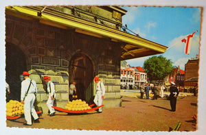 Holland Cheese Market Postcard Netherlands Alkmaar Kaasmarkt Picture Card
