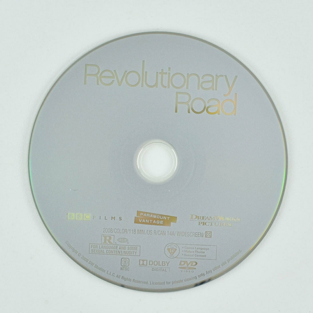 Revolutionary Road (DVD, 2009) Leonardo Dicaprio, Kate Winslet - DISC ONLY
