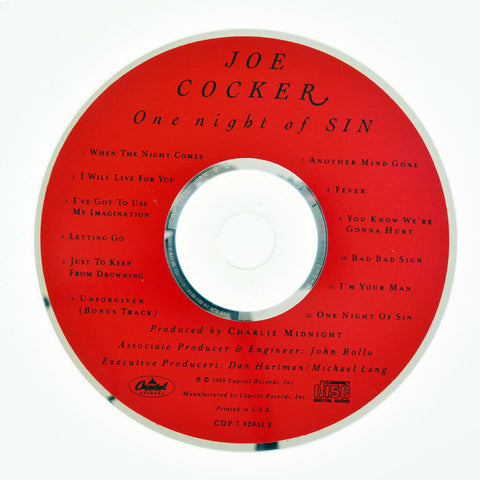 One Night of Sin by Joe Cocker (CD, Jul-1996, Capitol/EMI Records) DISC ONLY