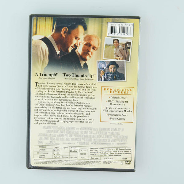 Road to Perdition (DVD, 2003, Widescreen) Tom Hanks, Paul Newman, Jude Law