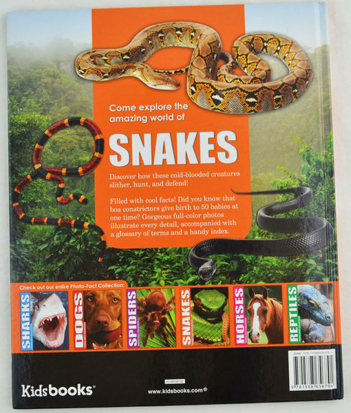 SNAKES Photo-Fact Collection (2012, Hardcover) Jennifer Gresham Zoo New England