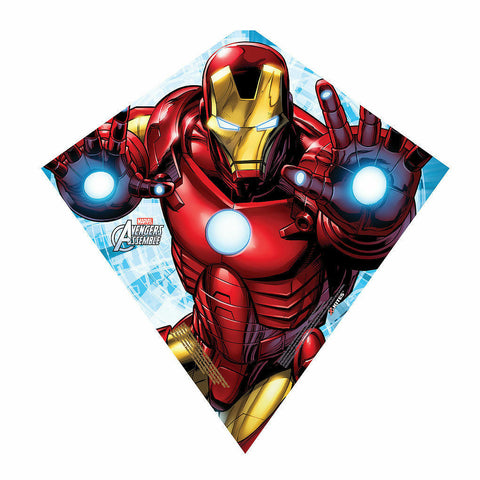 X KITES 23" AVENGERS Iron Man SKYDIAMOND Poly Diamond KITE Assembles In Seconds