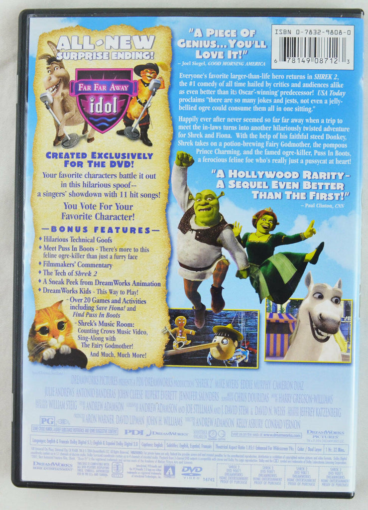 Shrek 2 (DVD, 2004, Widescreen) All-New Surprise Ending! – Rusty