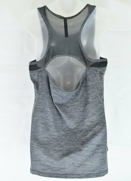 Gaiam Fitness Yoga Tank Top Charcoal Black Cutout Back Size Small