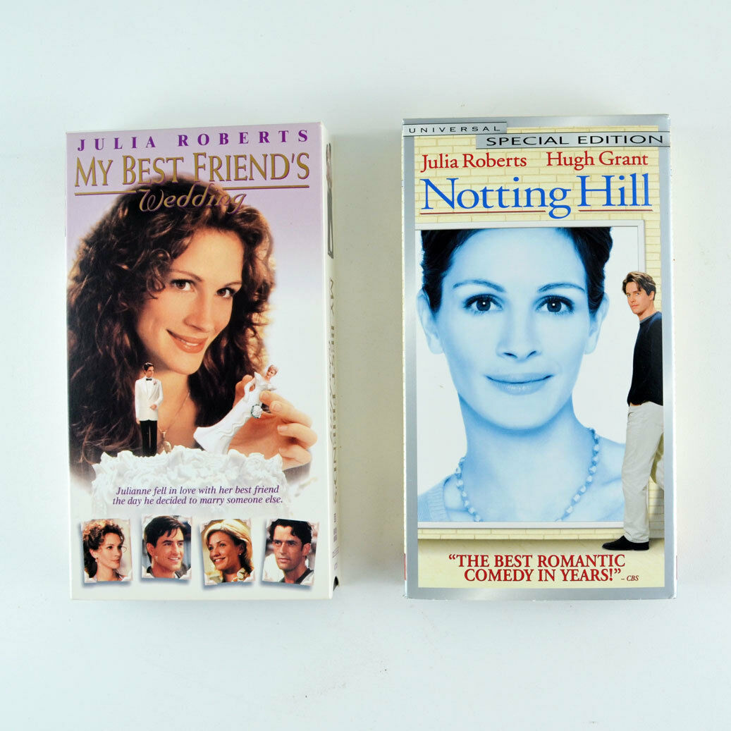 Lot of 2 Julia Roberts VHS Movies: My Best Friends Wedding, Notting Hill
