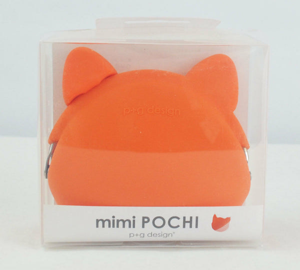 mimi Pochi Silicone Coin Purse Cat - Orange