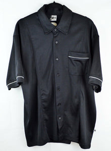 FISHBONE Mens Black Button Down Shirt Mens Size XL Extra Large Short Sleeve