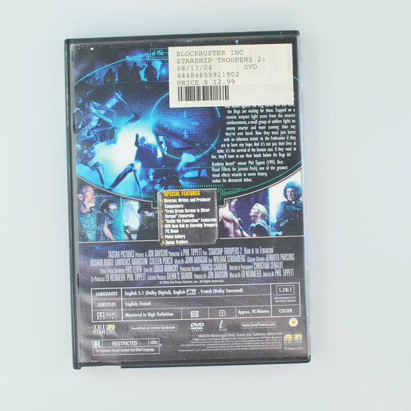 Starship Troopers 2: Hero of the Federation (DVD, 2004) Richard Burgi, Ed Lauter