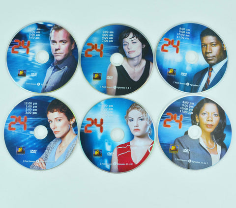 24 - Season 1 (DVD, 2007, 6-Disc Set) Kiefer Sutherland - DISCS ONLY