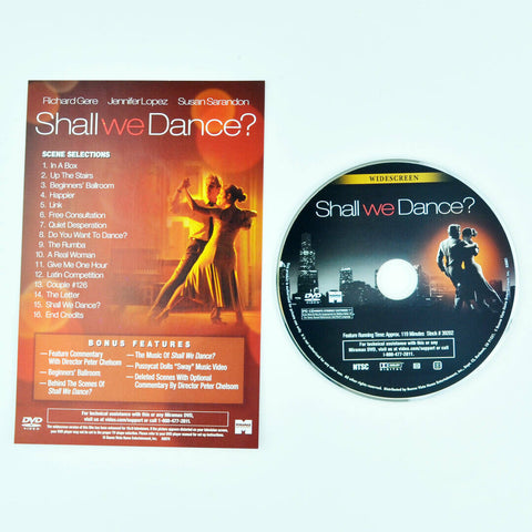 Shall We Dance (DVD, 2011) Richard Gere Jennifer Lopez Slipcove and DISC ONLY