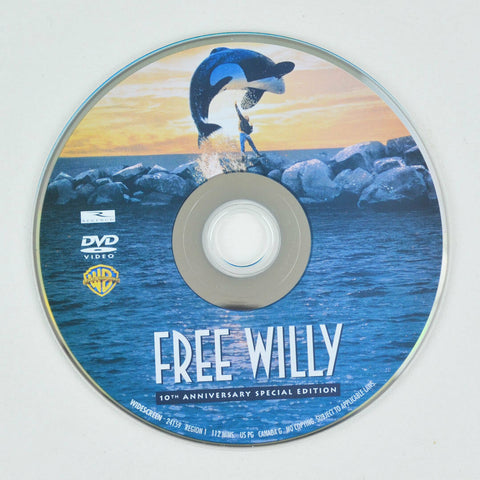 Free Willy (DVD, 2003, 10th Anniversary Special Edition) - DISC ONLY