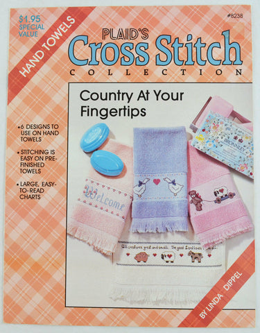 Counted Cross Stitch  - Plaid's Country At Your Fingertips Towels -  6 Designs