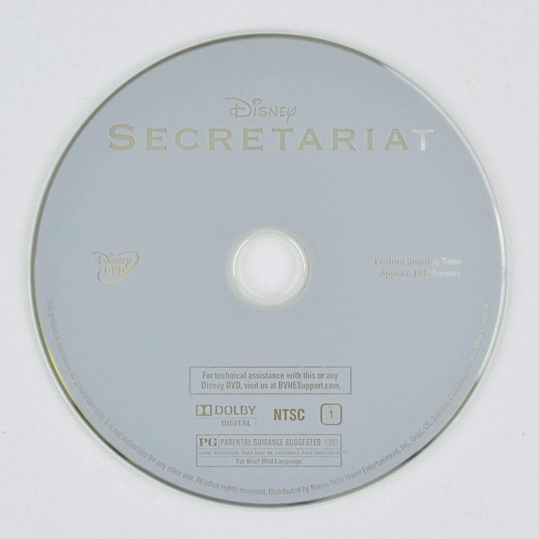 Secretariat (DVD, 2011) Daine Lane, John Malkovich, Dylan Walsh - DISC ONLY