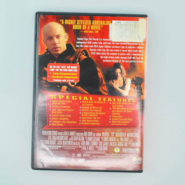 XXX (DVD, 2002, Full Screen) Vin Diesel, Samuel L Jackson, Asia Argento