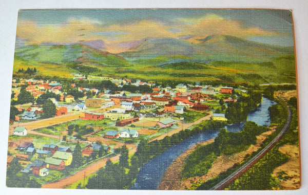 Steamboat Springs, Colorado, Denver Salt Lake Railroad - Posted c.1948 Postcard