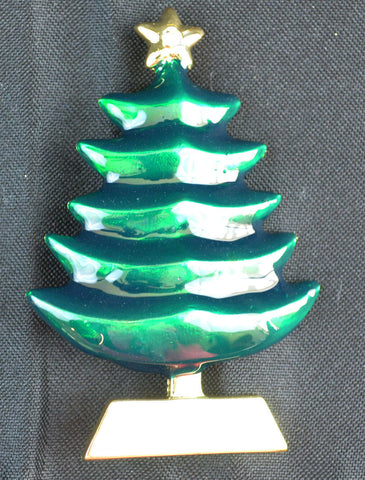 Christmas Tree Brooch - Green Tree Scarf Pin, Pendant, Ornament - Home Interiors