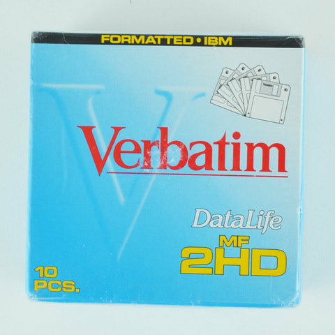 Verbatim DataLife MF 2HD High Density Formatted for IBM - New Package Of 10