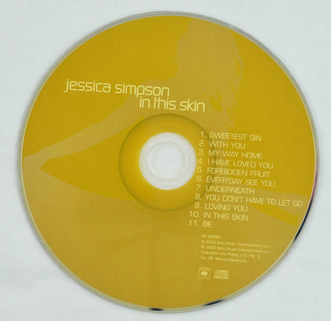 In This Skin by Jessica Simpson (CD, Aug-2003, Columbia (USA)) - DISC ONLY