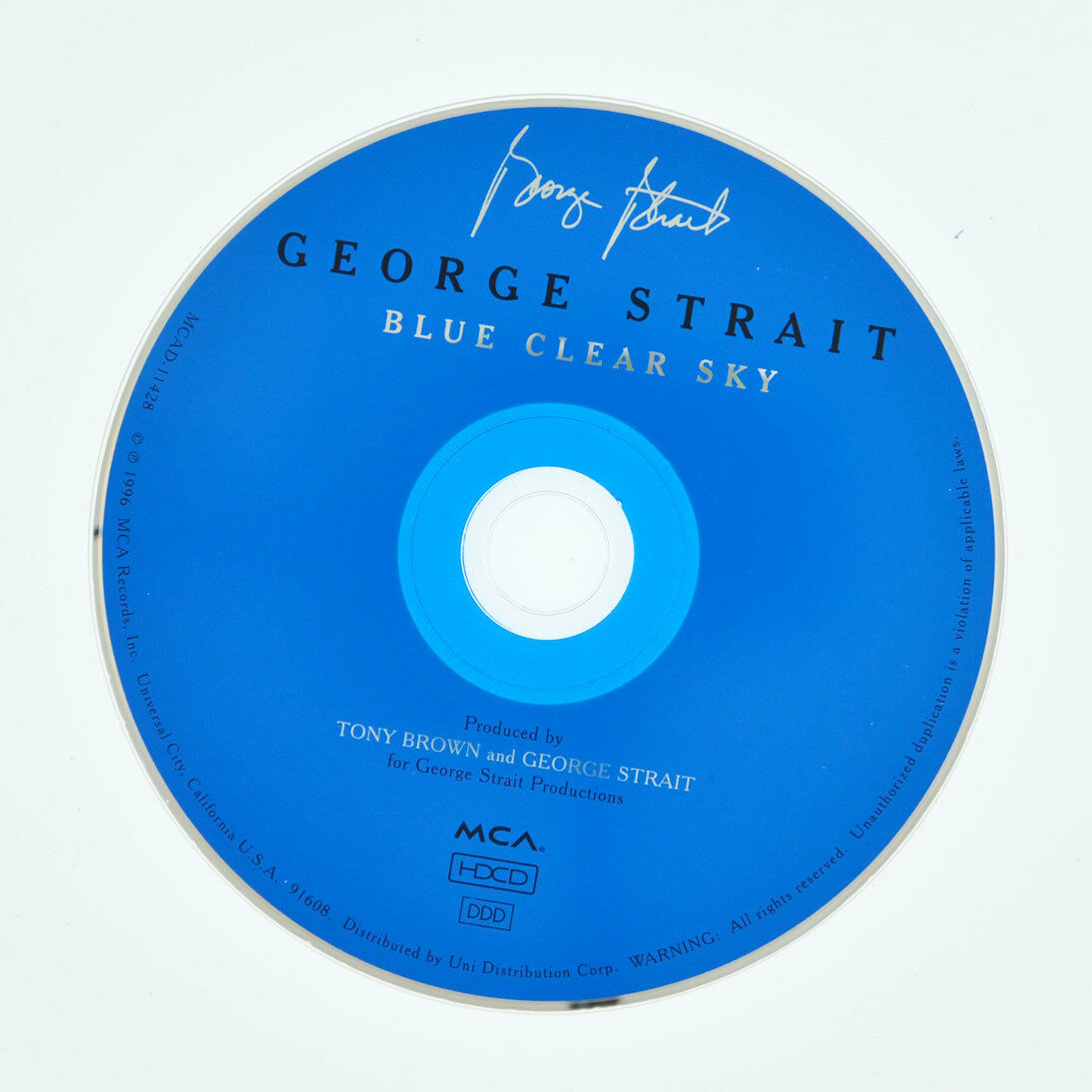 Blue Clear Sky by George Strait (CD, Apr-1996, MCA) DISC ONLY