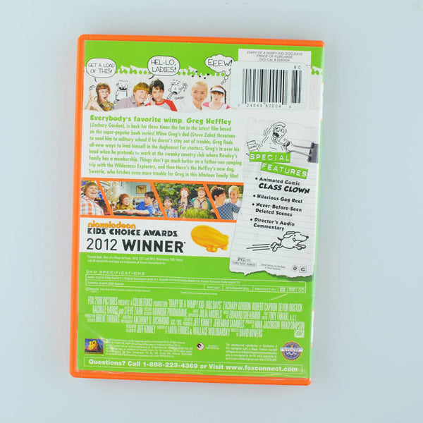 Diary of a Wimpy Kid: Dog Days (DVD, 2012) Zachary Gordon, Devon Bostick