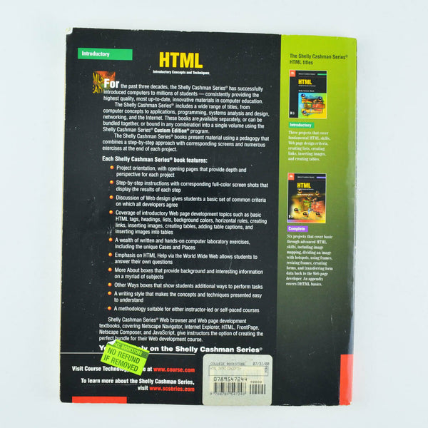 HTML Introductory Concepts and Techniques by Gary B. Shelly and Thomas J. Cashma