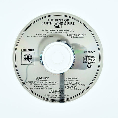 The Best Of Earth, Wind & Fire Vol 1 by Earth, Wind & Fire (CD, 1978) DISC ONLY