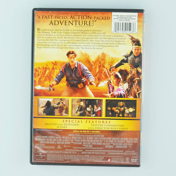 The Mummy: Tomb of the Dragon Emperor (DVD, 2008) Brendan Fraser, Jet Li