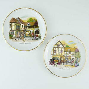 Old Coach House Stratford, York Plates Liverpool Road Pottery - Stroke on Trent