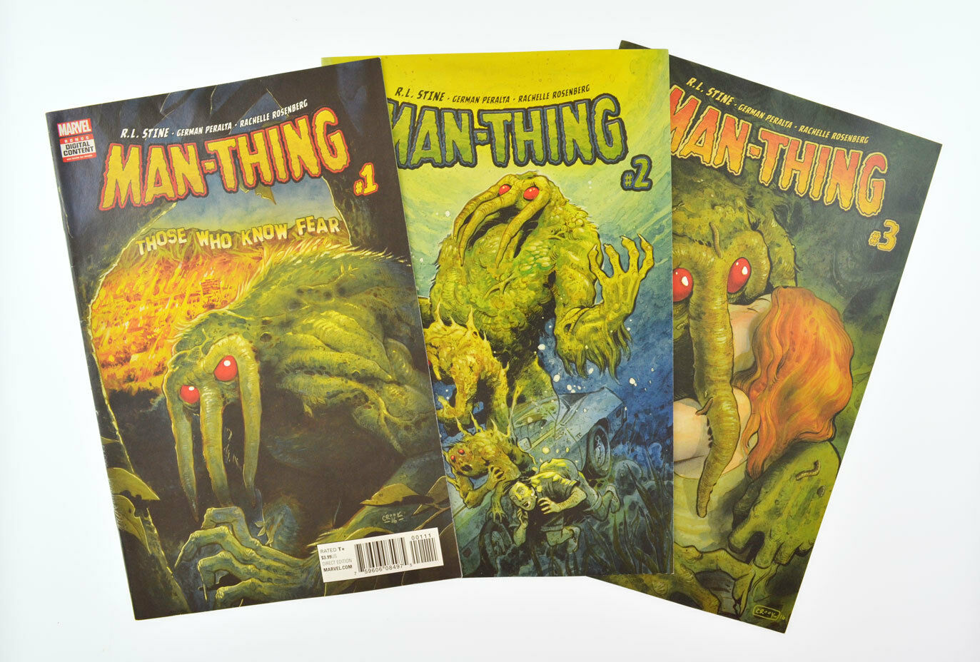 Man-Thing #1 2 3 R.L. Stine - Marvel Comics - VF+