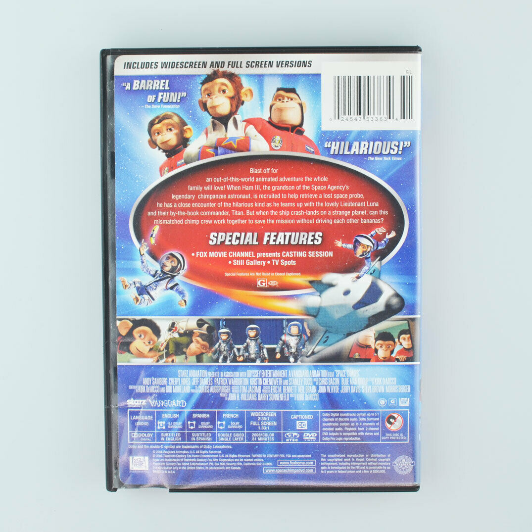 Space Chimps (DVD, 2008, Dual Sided Full and Widescreen
