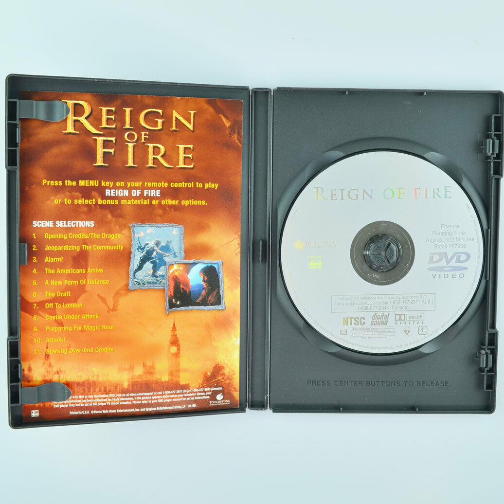 Reign of Fire (DVD, 2002) Matthew McConaughey, Christian Bale 