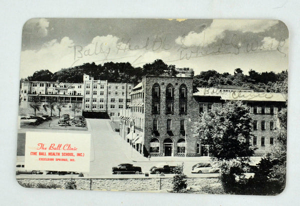 Excelsior Springs, Missouri Ball Clinic School Real Photo Antique Postcard RPPC