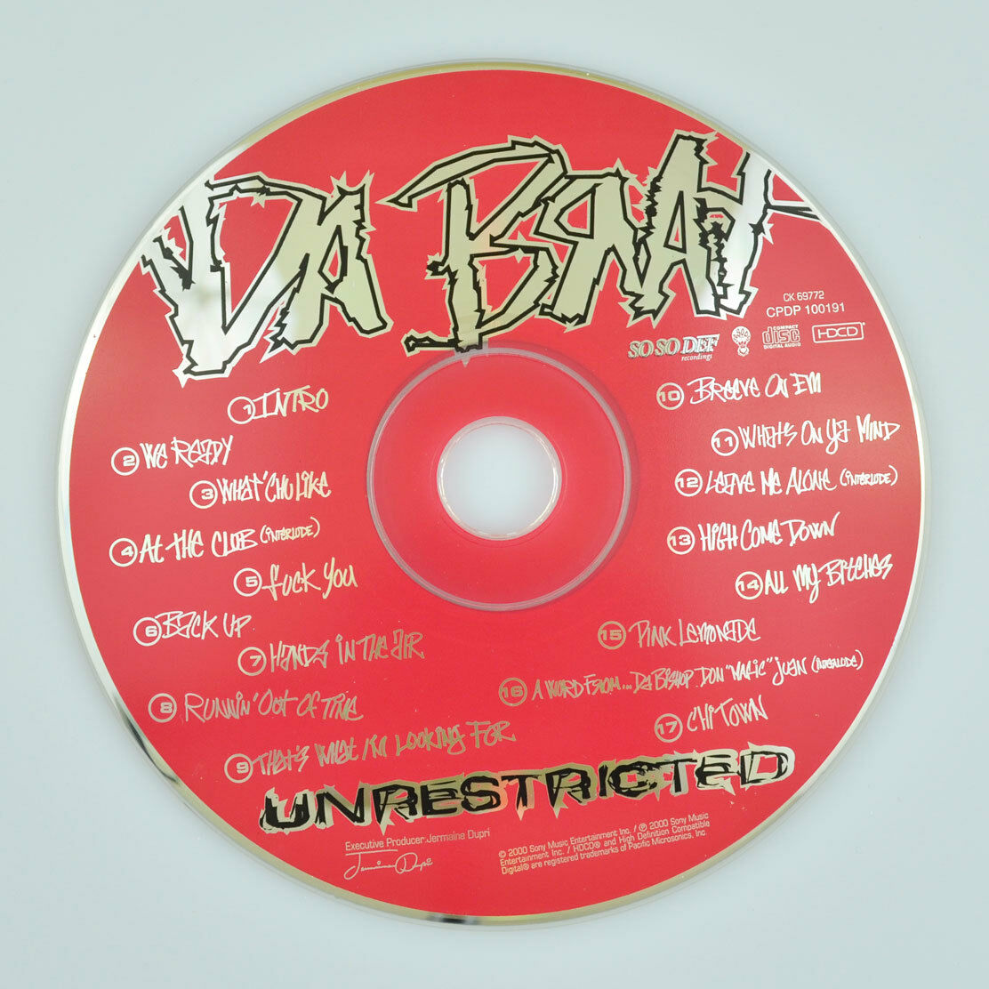 Unrestricted by Da Brat (CD, Apr-2000, Sony Music Distribution) DISC ONLY