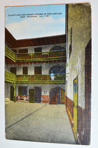 Louisiana LA News Orleans Cabildo Courtyard Prison Rooms Postcard Old Vintage