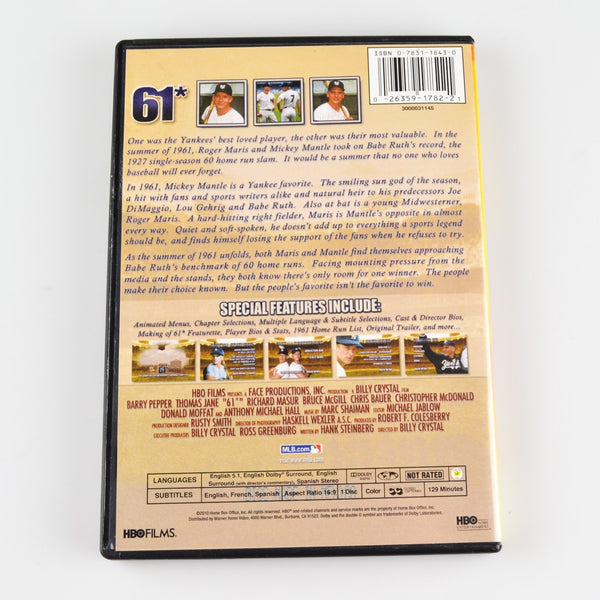 61* (DVD, 2010) Thomas Jane, Barry Pepper