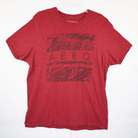 Aeropostale Graphic T Shirt - Red - Size XL - AERO New York Graphic