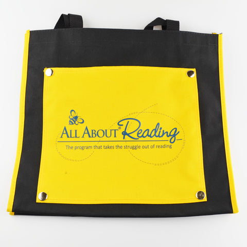 All About Reading Canvis Tote Bag - With Front Pocket - 14" X 13"