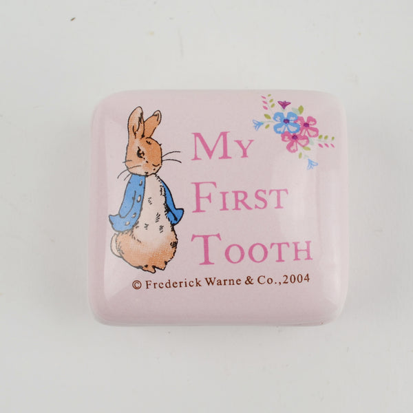 Beatrix Potter Photo Frame 4"x3" Ceramic Pink Boxes Baby Girl Set - Rabbit Flowers