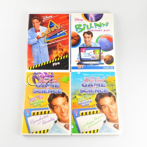 Lot of 4 Bill Nye Science Guy (DVD, 2007) Way Cool Game Of Science Reproduction