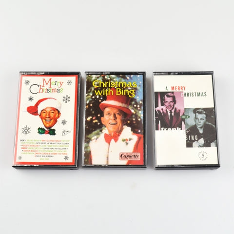 Christmas Cassette Tape Lot Of 3 - Bing Crosby, Frank Sinatra