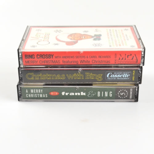 Christmas Cassette Tape Lot Of 3 - Bing Crosby, Frank Sinatra