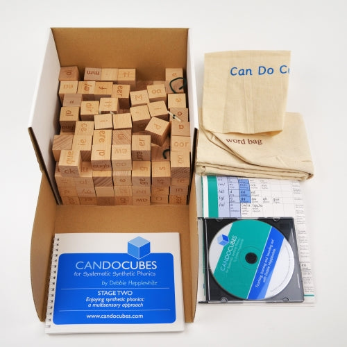 Debbie Hepplewhites Synthetic Phonetic Wooden Reading Blocks Stage 2 Candocubes