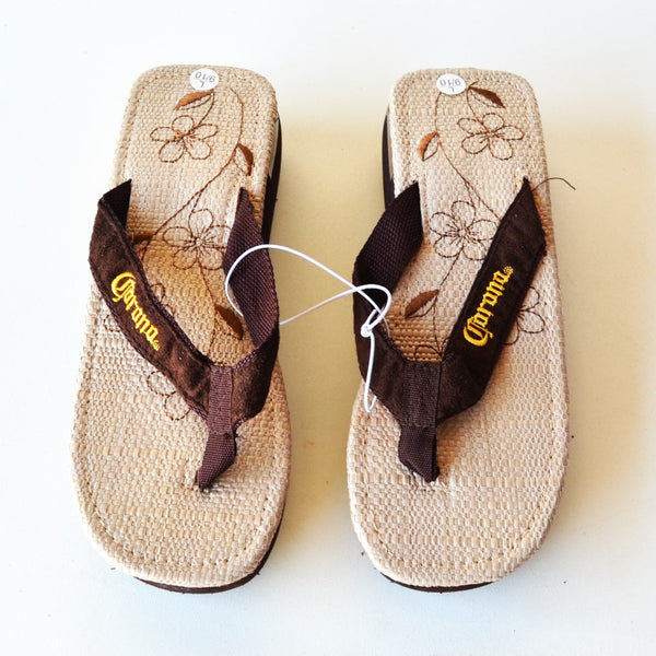 Corona Platform Sandals Flip Flop Thong Beer Beach Size Large Womens 9 / 10  2' Heel