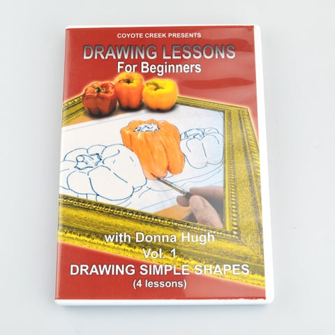 Drawing Lessons For Beginners (DVD, 2007) Donna Hugh - Vol 1 Simple Shapes