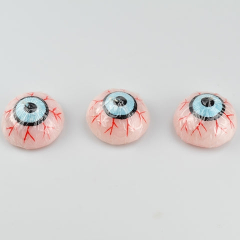 Vintage Set Of 3 Halloween 3D Floating Eyeball Wax Candles Spooky Scary - New
