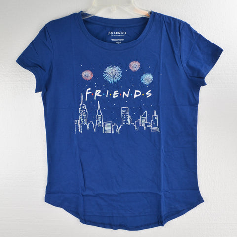 Friends TV Show Series Graphic Tee Shirt Crew Neck - Womens Size XXL (18) Blue