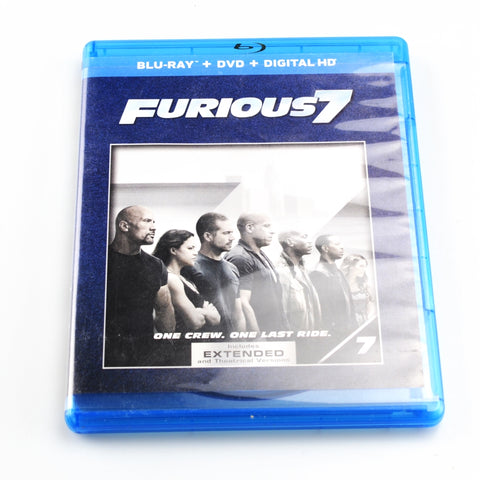 Furious 7 (Blu-Ray & DVD, 2015, 2-Disc Set) Vin Diesel, Paul Walker, Dwayne Johnson