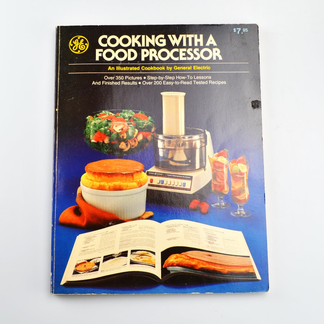 Vintage General Electric GE Cooking With A Food Processor Cookbook - 1978